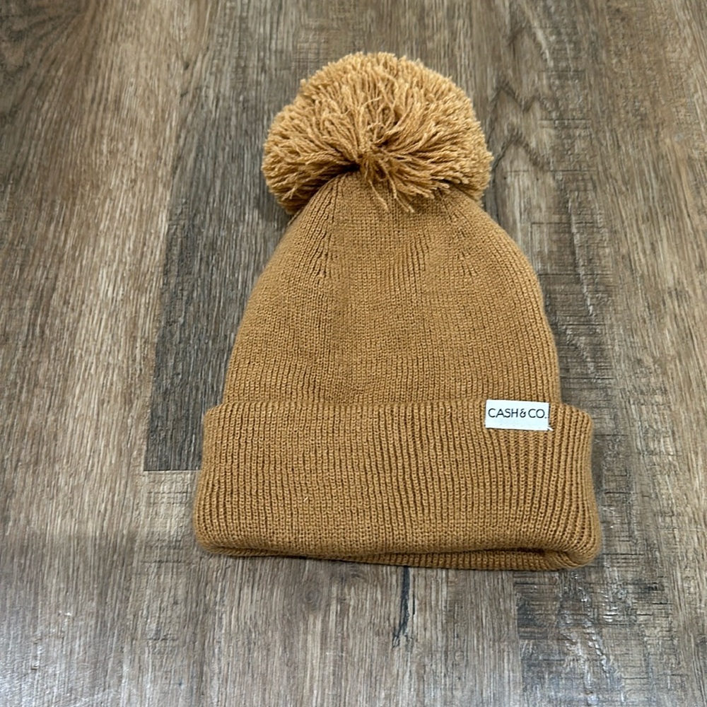 CASH&CO,XS (1m-12M) Pom Beanie Mocha, light brown-keep little head warm & cute👼